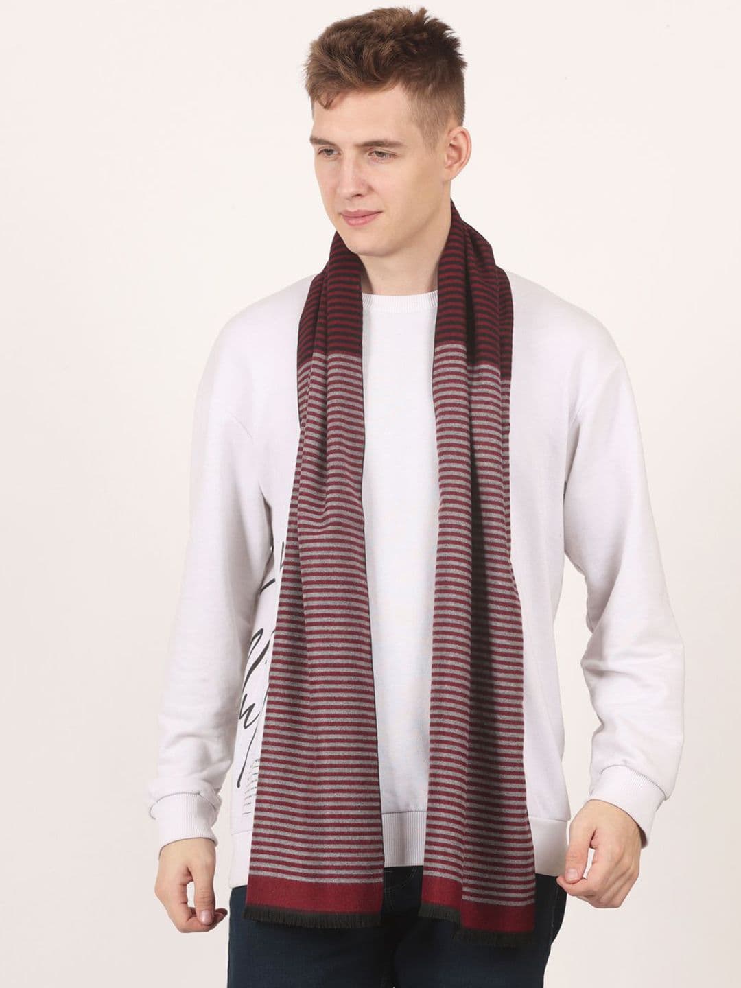 Calvadoss Men Striped Acrylic Mufflers - view 1