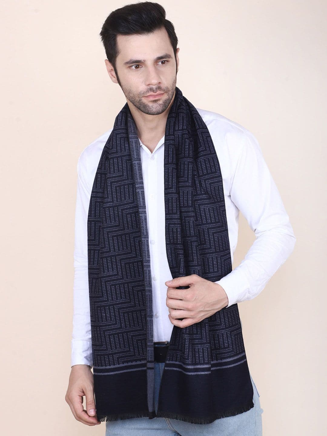 Calvadoss Men Patterned Acrylic Mufflers - view 1