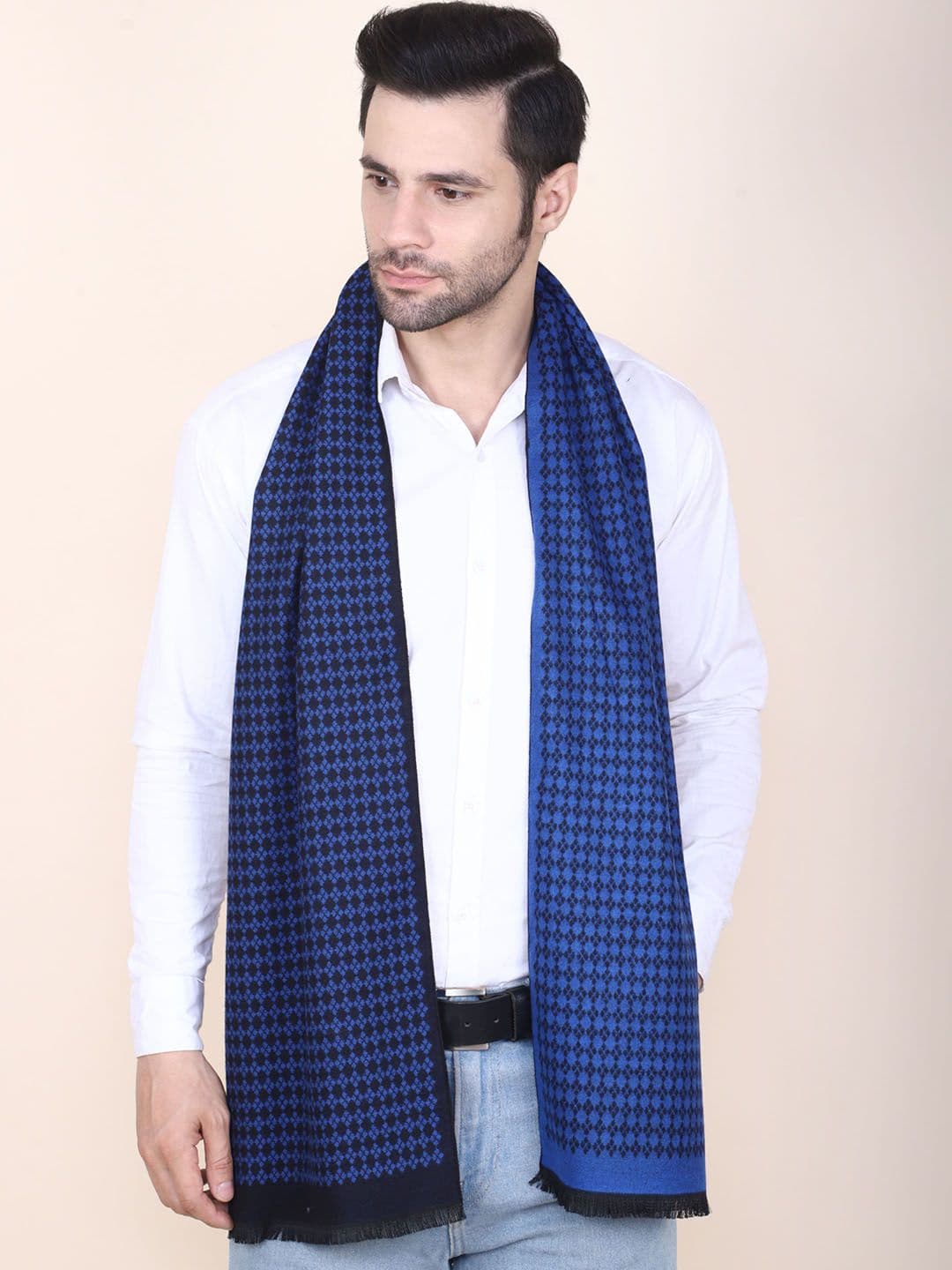 Calvadoss Men Reversible Patterned Acrylic Mufflers - view 1