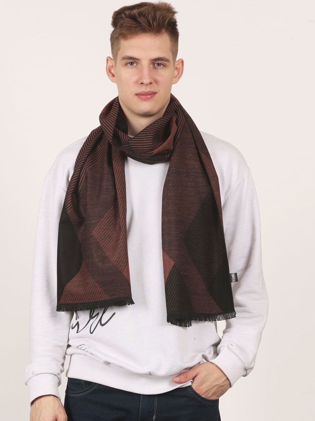 Calvadoss Men Striped Acrylic Mufflers - view 1