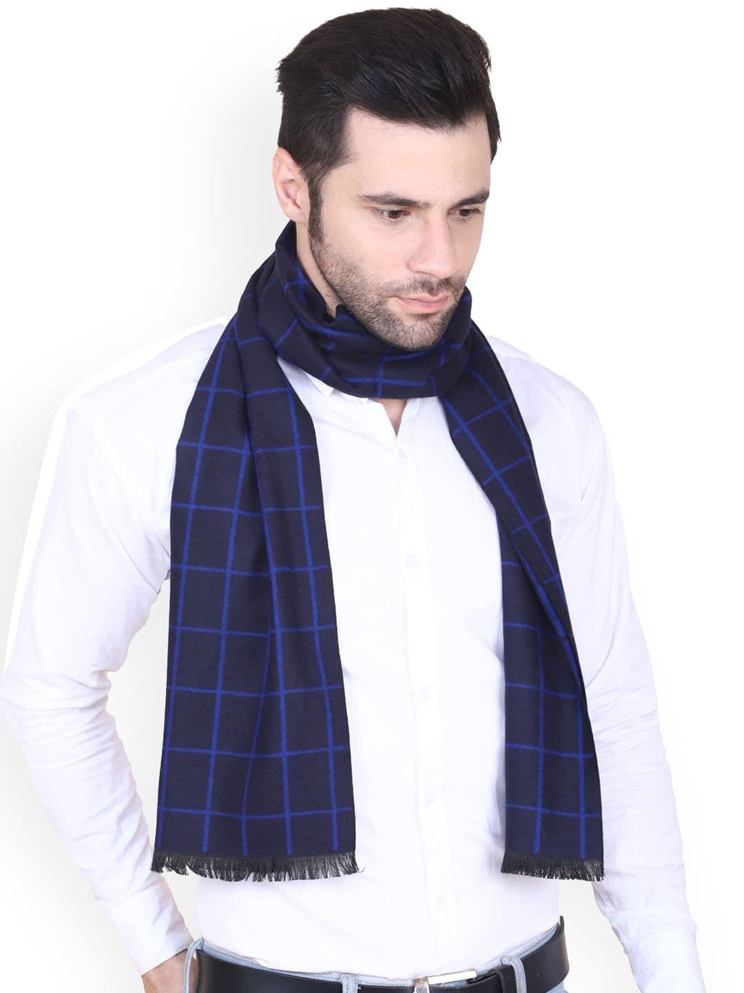 Calvadoss Men Checked Acrylic Mufflers - view 1