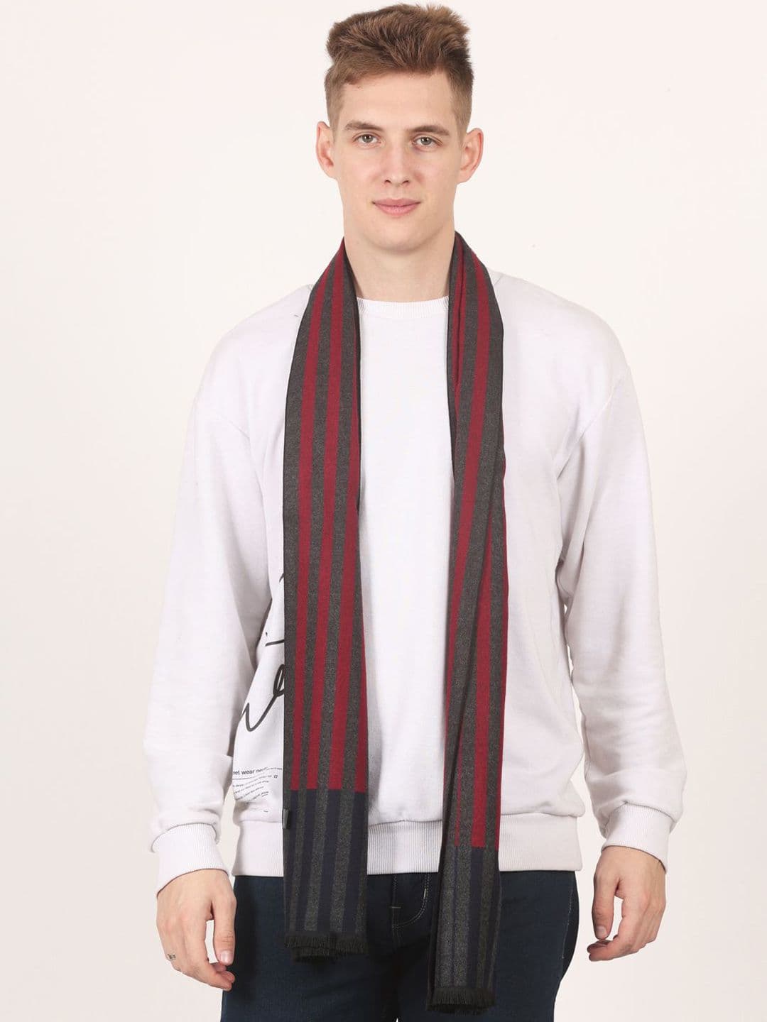 Calvadoss Men Striped Acrylic Mufflers - view 1