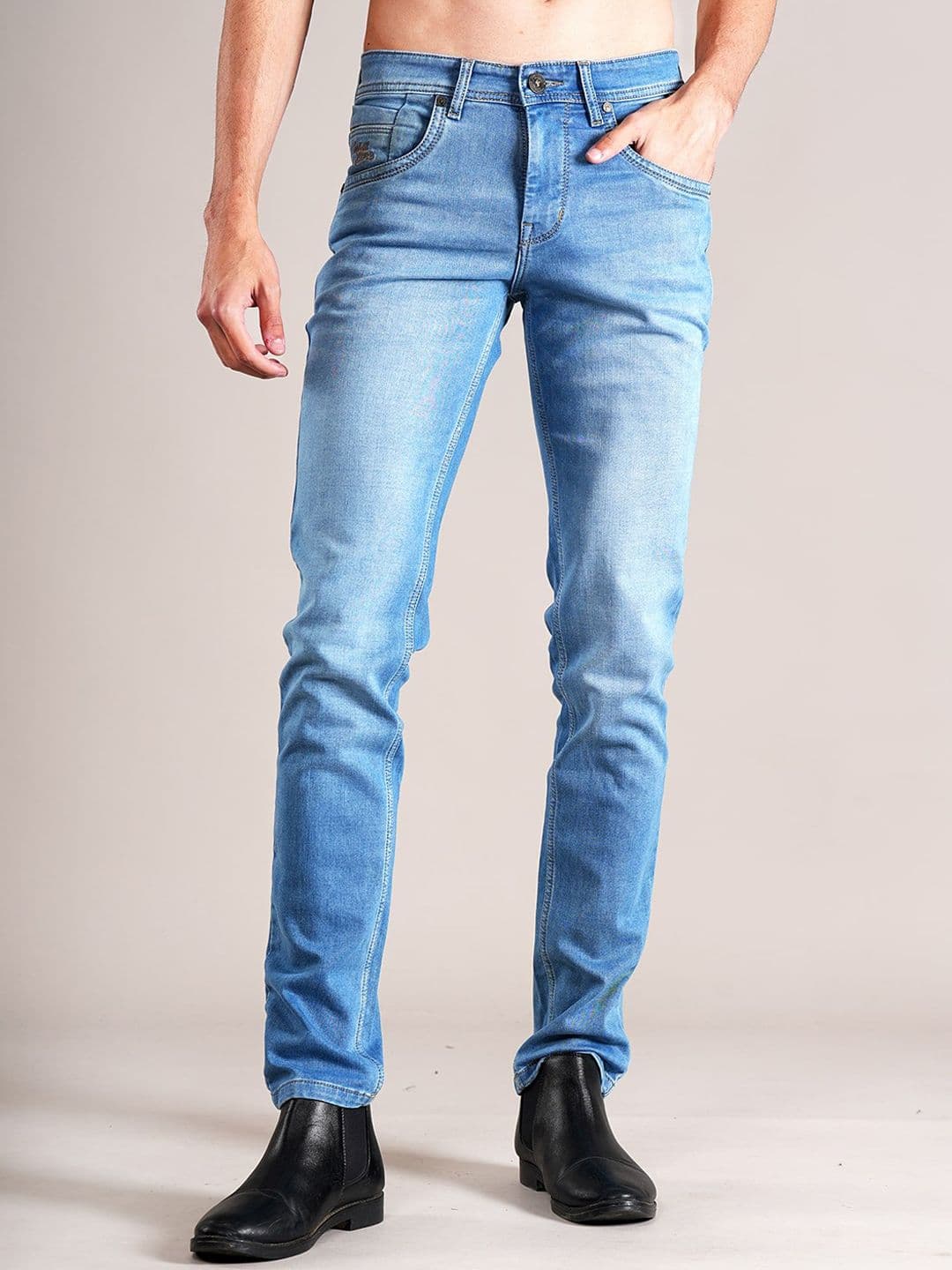 Cantabil Men Regular Fit Cotton Heavy Fade Stretchable Cotton Jeans - view 1
