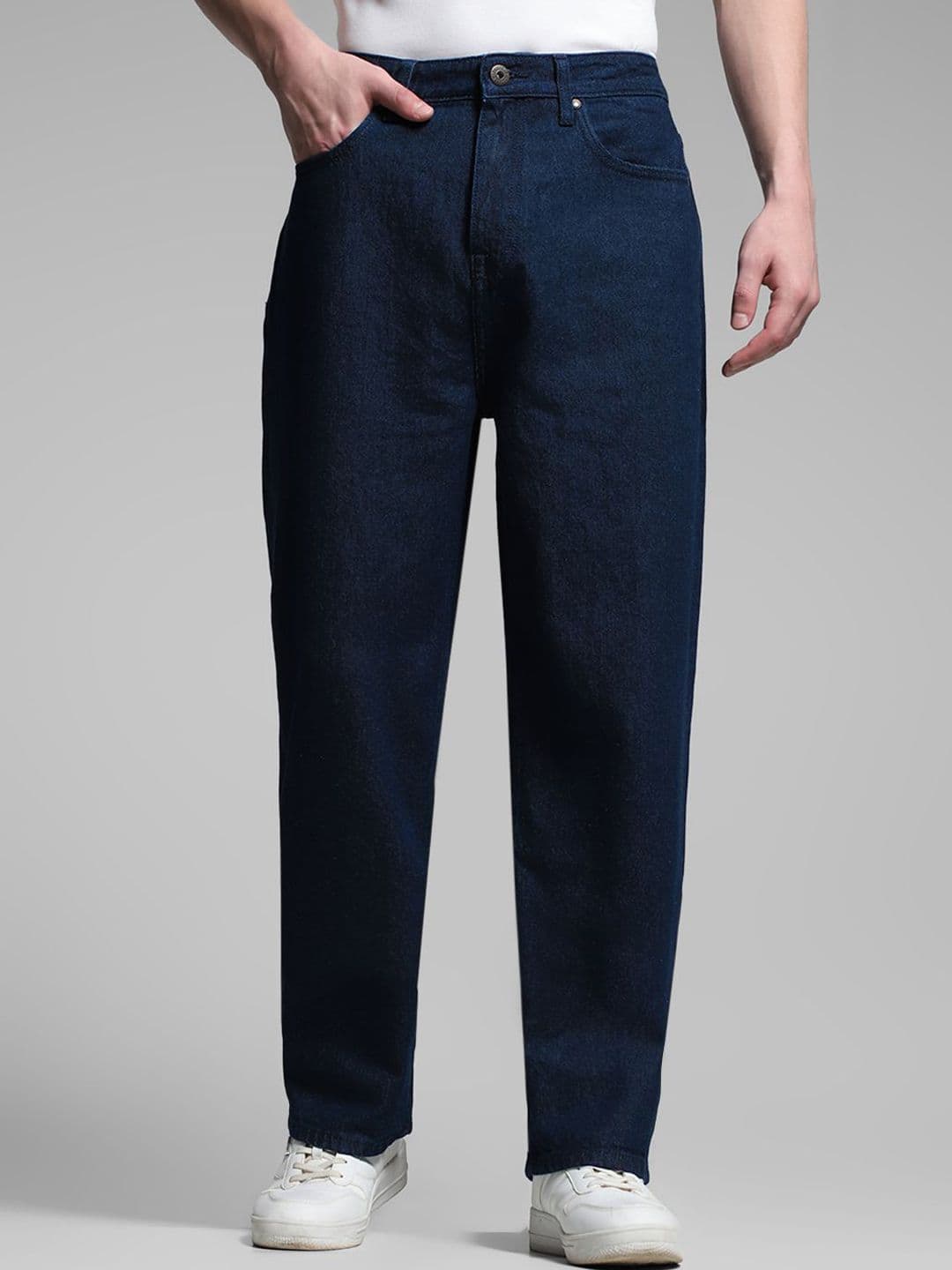 Jack & Jones Men Straight Fit Clean Look High-Rise Cotton Jeans - view 1