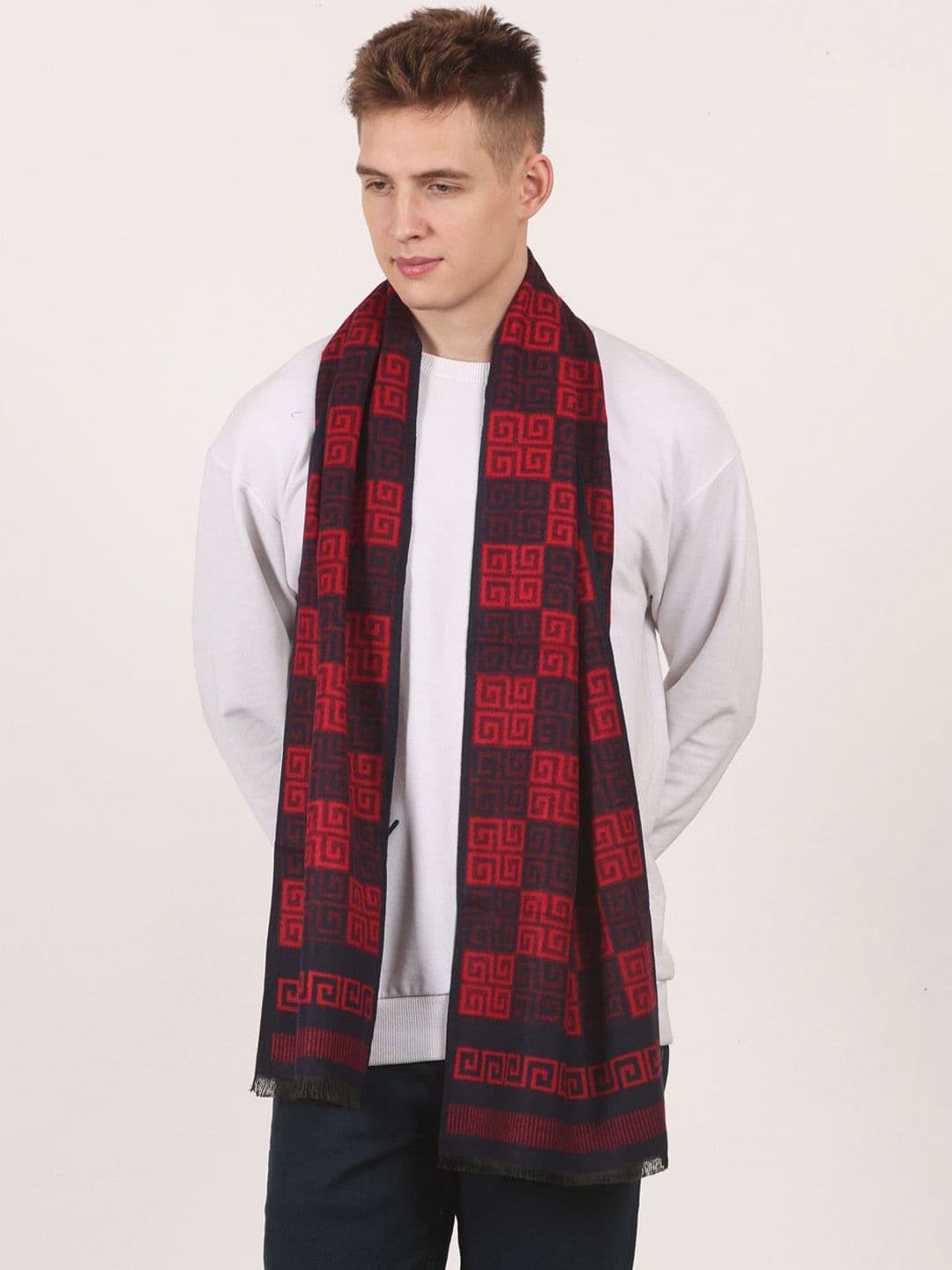 Calvadoss Men Patterned Acrylic Muffler - view 1