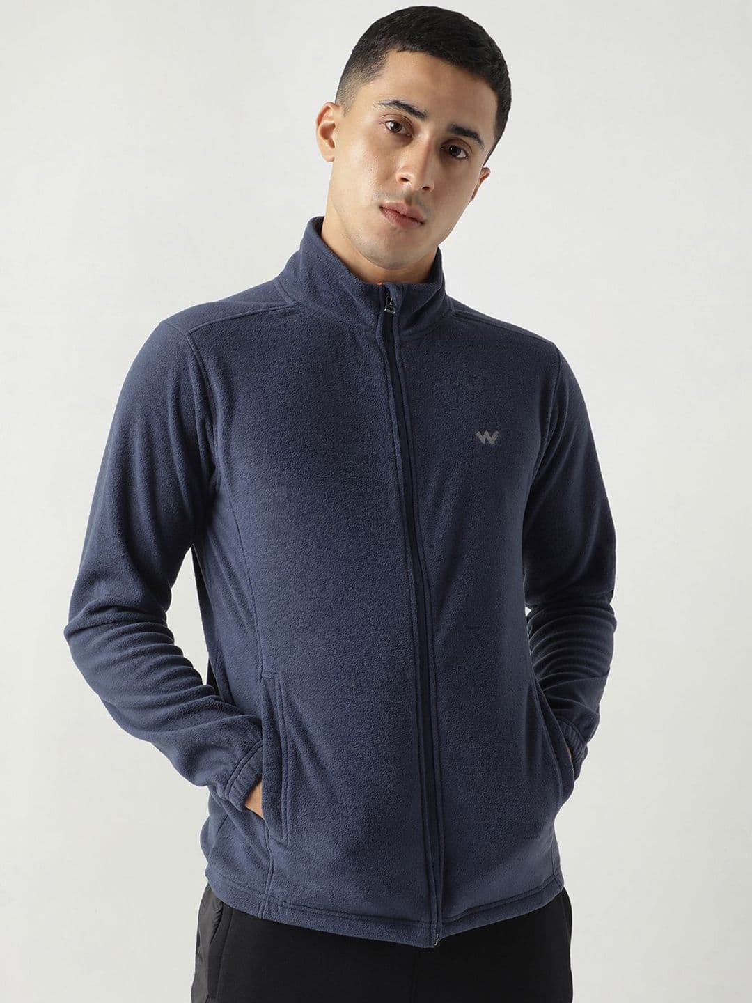 Wildcraft Men Mock Collar Solid Casual Bomber Lightweight Jacket - view 1