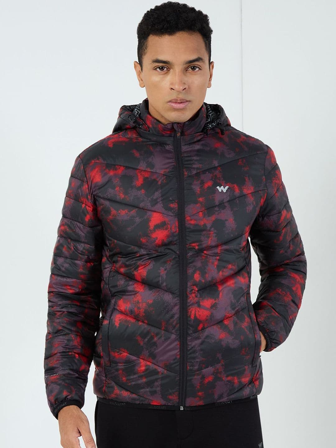 Wildcraft Men Hooded Abstract Printed Casual Puffer Lightweight Jacket - view 1