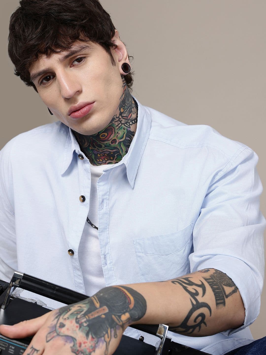 The Roadster Life Co. Relaxed Fit Drop-Shoulder Sleeves Cotton Casual Shirt - view 1