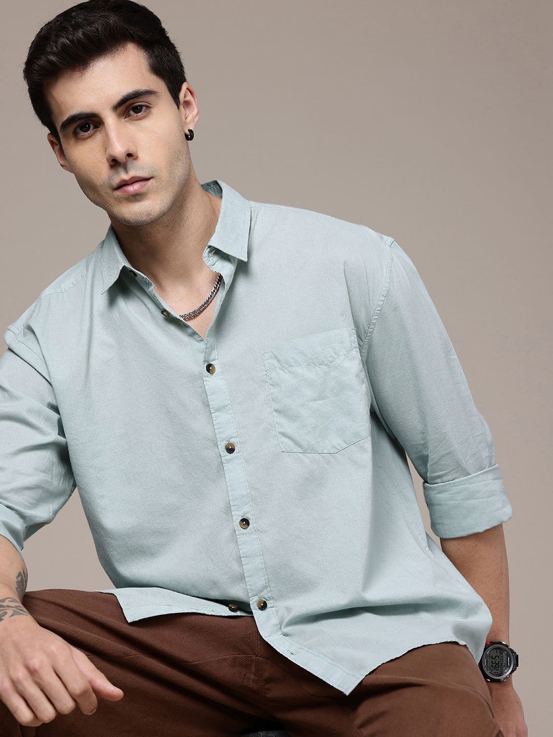 The Roadster Life Co. Relaxed Fit Opaque Cotton Casual Shirt - view 1