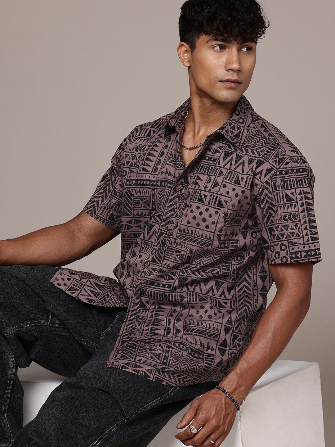 The Roadster Life Co. Pure Cotton Opaque Printed Relaxed Fit Casual Shirt - view 1