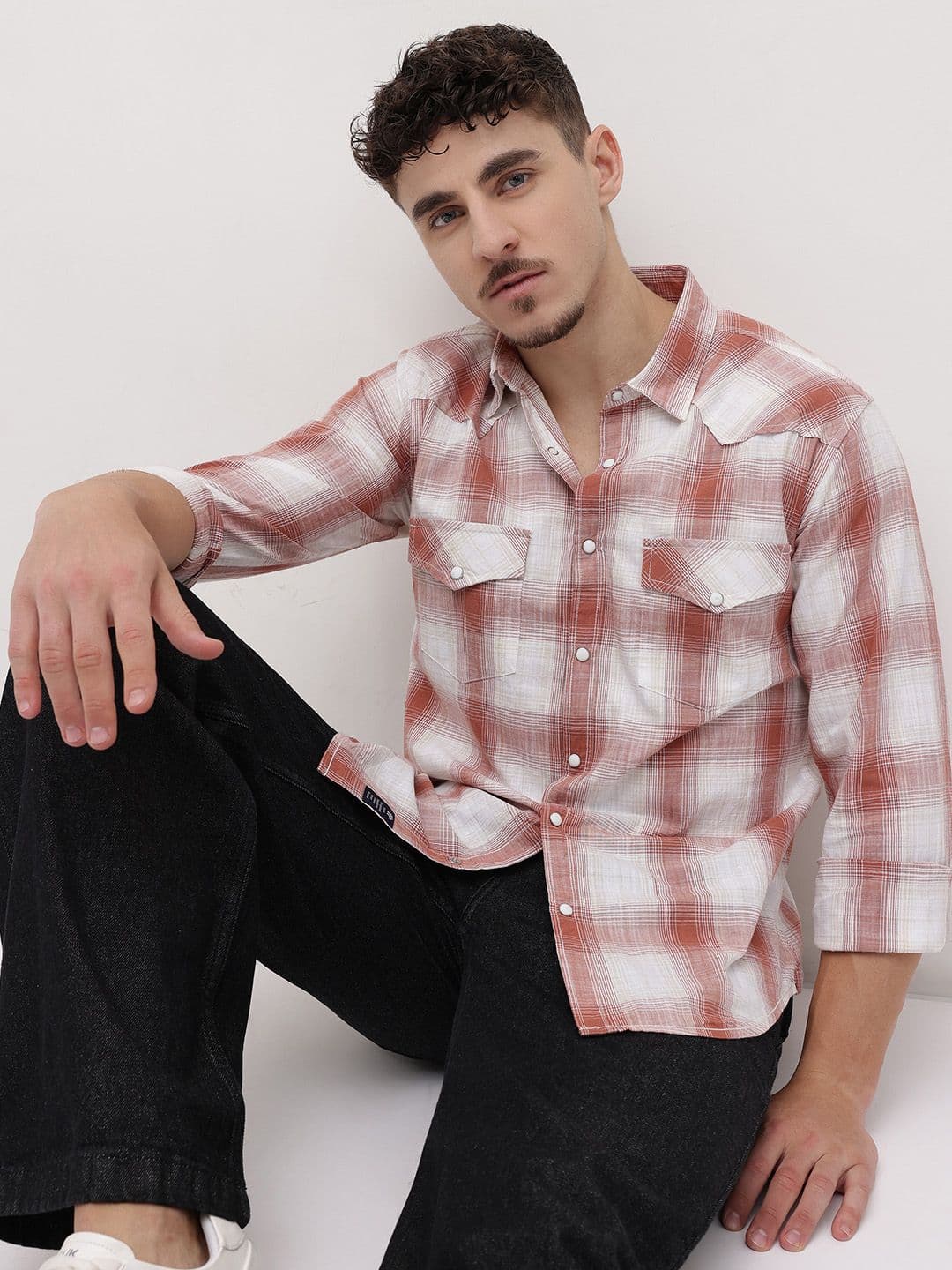 The Roadster Life Co. Men Pure Cotton Checked Casual Shirt - view 1