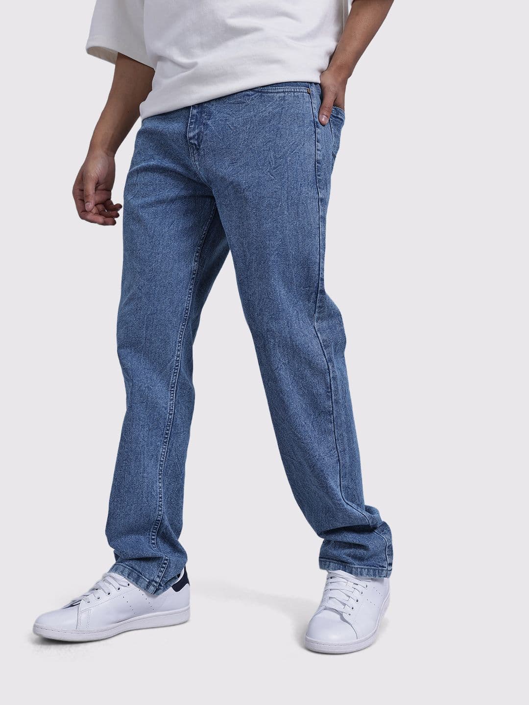 The Roadster Life Co. Men Mid-Rise Light Fade Stretchable Straight Fit Jeans - view 1