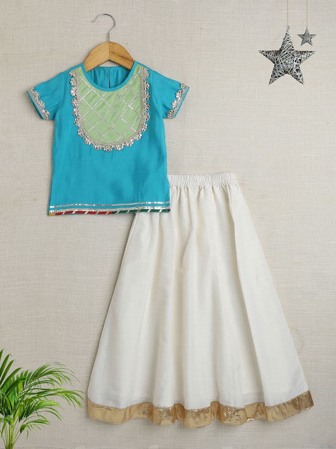 The Magic Wand Girls Embellished Ready to Wear Lehenga & - view 1