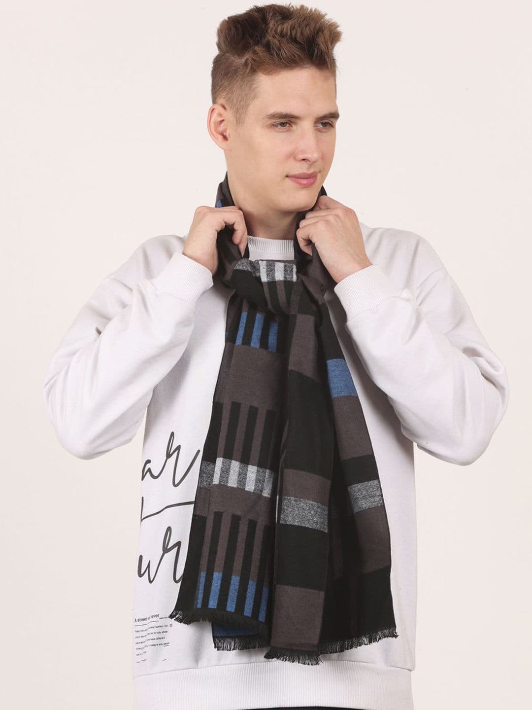 Cazzano Men Checked Acrylic Mufflers - view 1