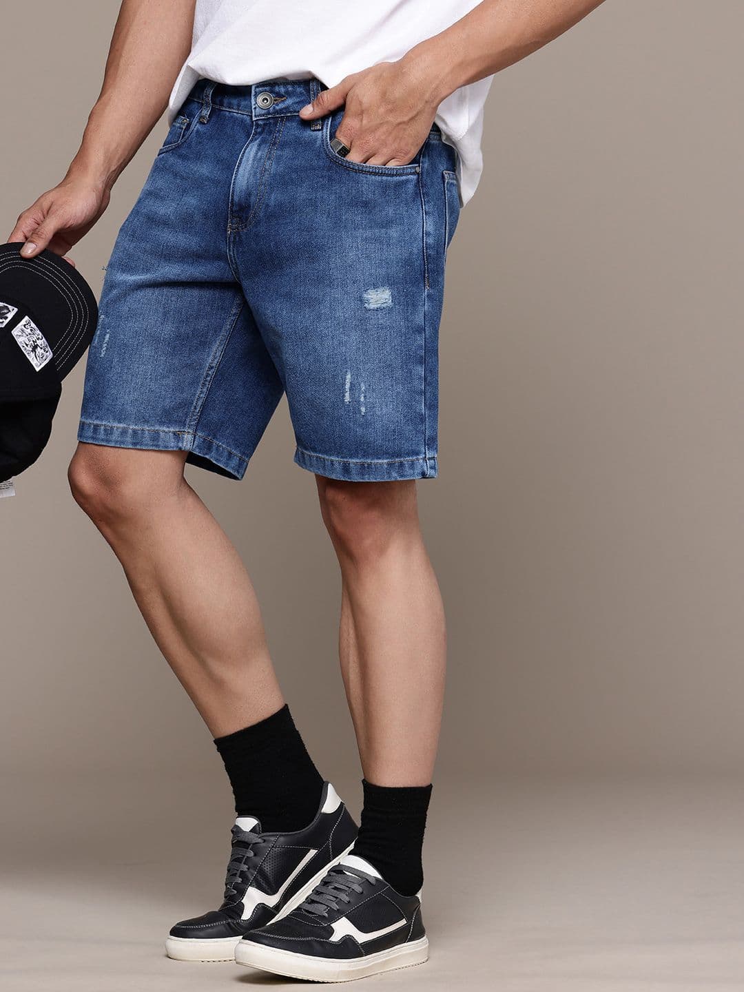 The Roadster Life Co. Men Pure Cotton Denim Shorts - view 1