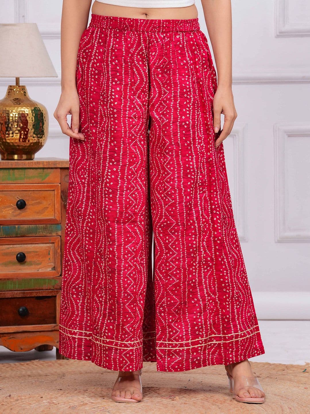 Meeranshi Women Ethnic Motifs Printed Flared Palazzo - view 1