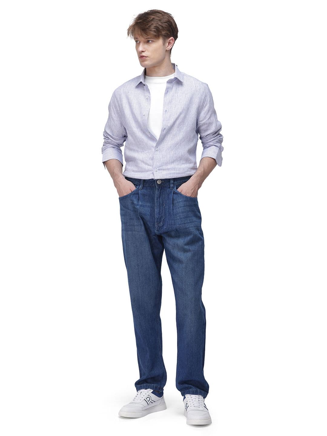 RARE RABBIT Men Bagg Primary Blue Comfort Relaxed Fit Stretchable Jeans - view 1