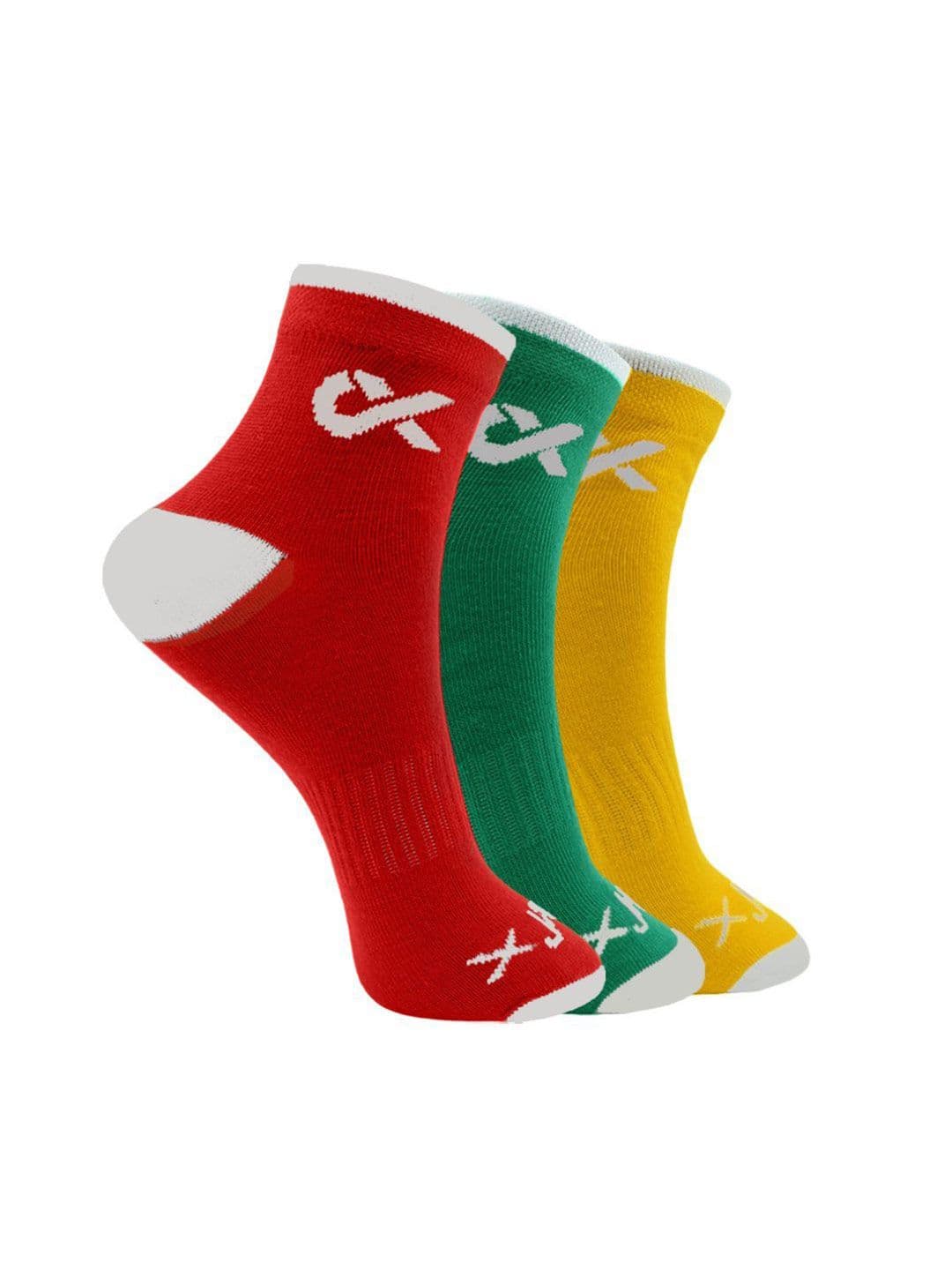 Xjarvis Unisex Pack Of 3 Assorted Ankle-Length Socks - view 1