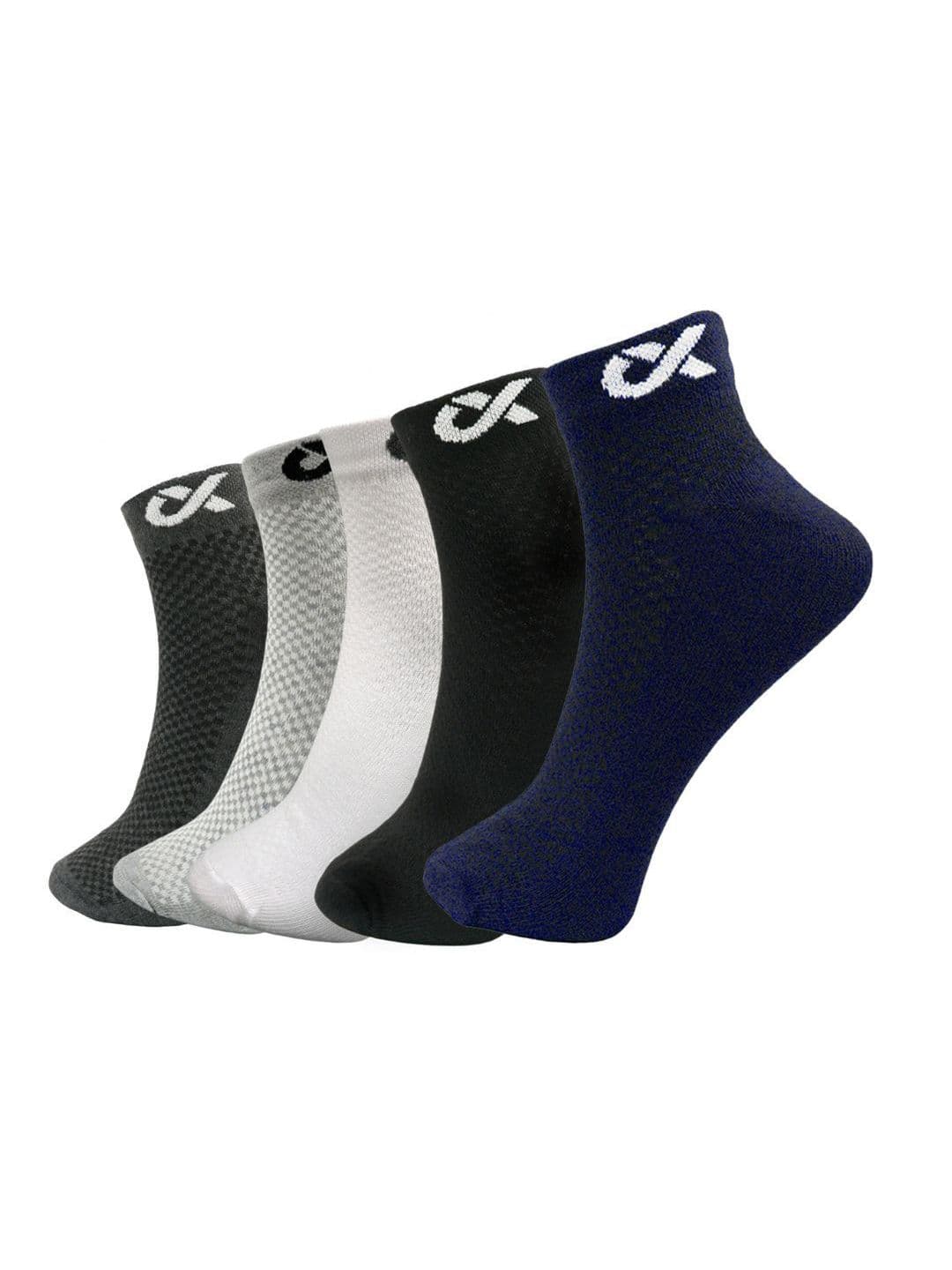 Xjarvis Unisex Pack Of 5 Assorted Printed Ankle Length Sports Socks - view 1