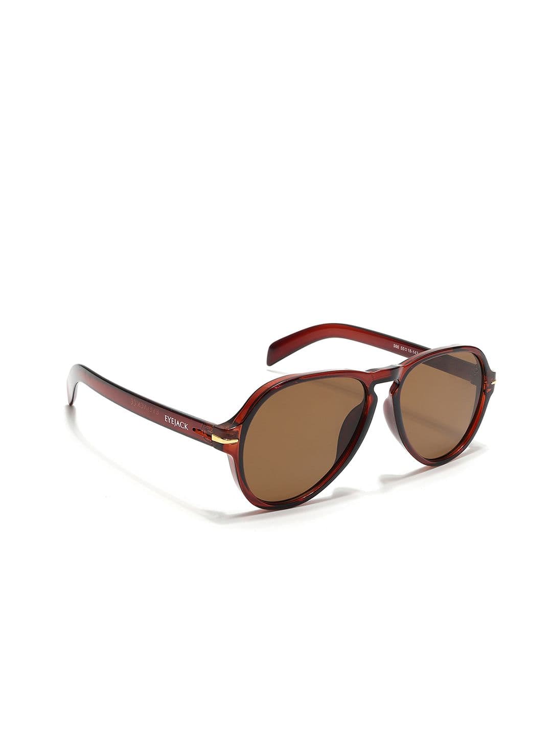 Eyejack by Voyage Unisex Aviator Sunglasses with UV Protected Lens 986CL979-Brown - view 1