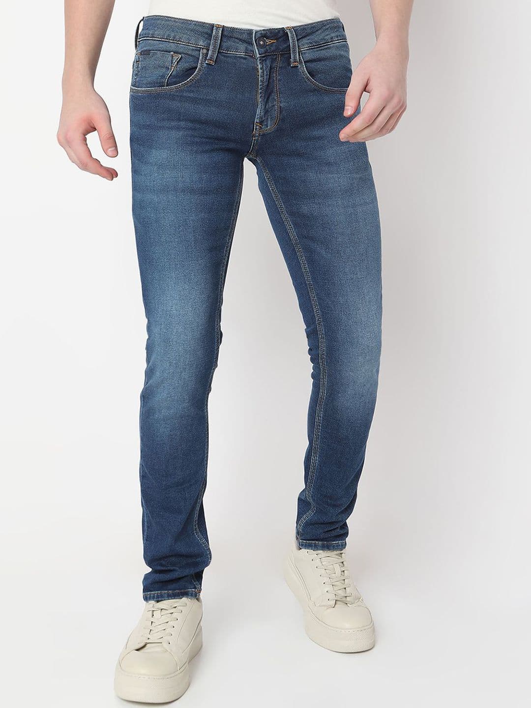 SPYKAR Men Cotton Skinny Fit Low-Rise Light Fade Stretchable Jeans - view 1