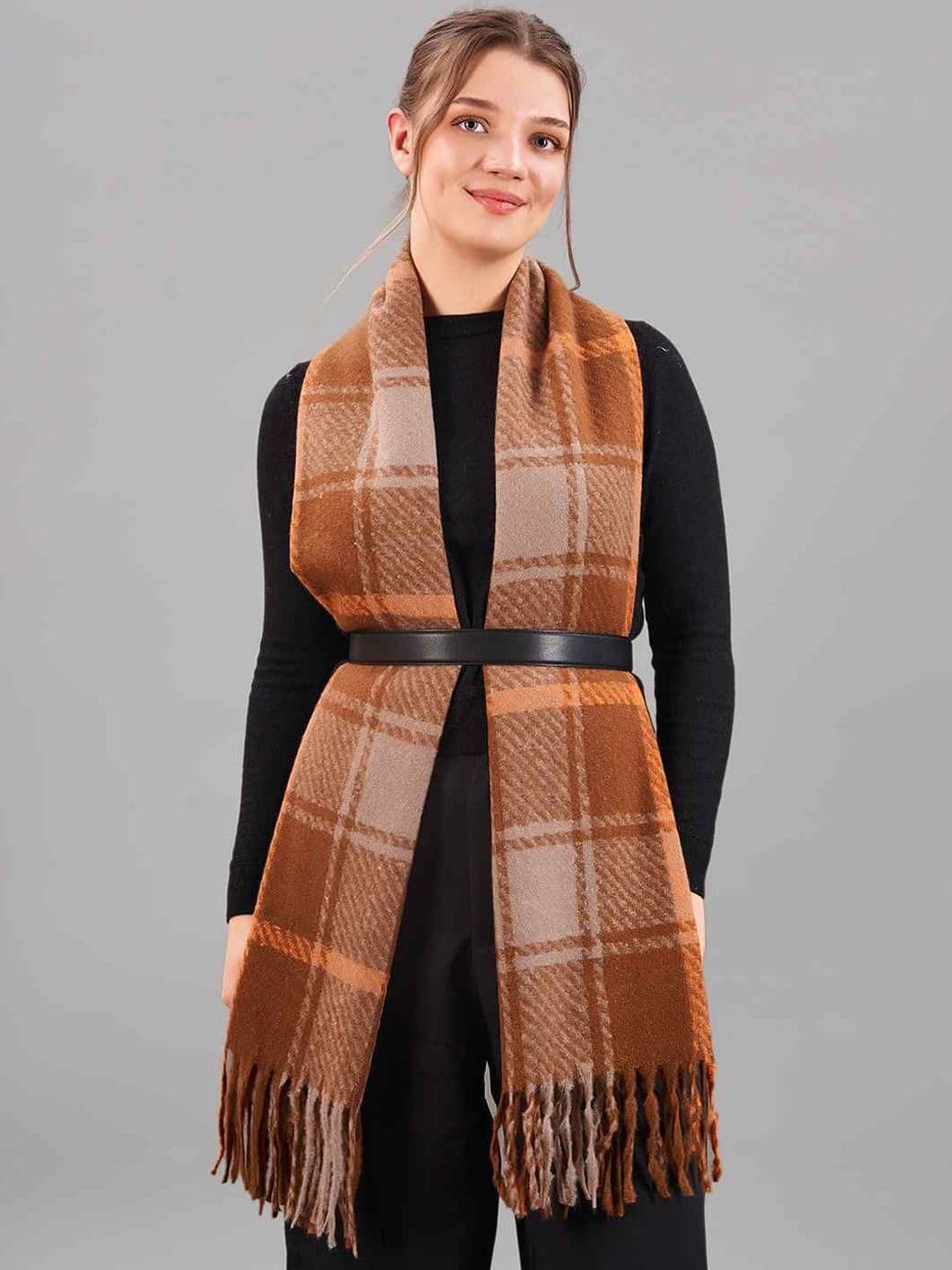 Tossido Unisex Checked Acrylic Mufflers - view 1