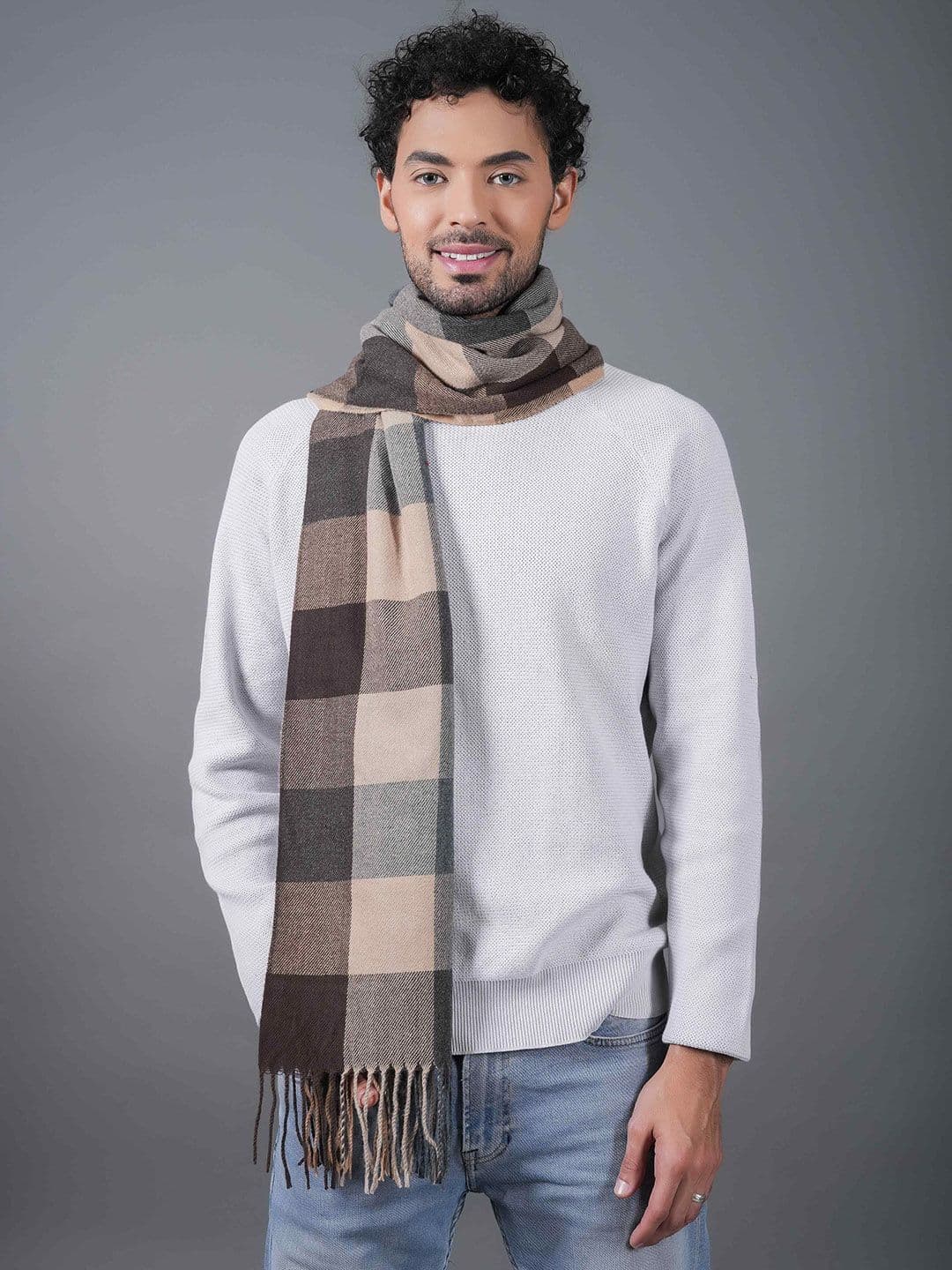 Tossido Unisex Checked Acrylic Mufflers - view 1