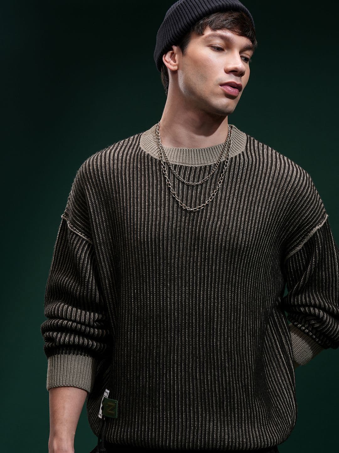 HIGHLANDER Men Embellished Round Neck Sweater - view 1
