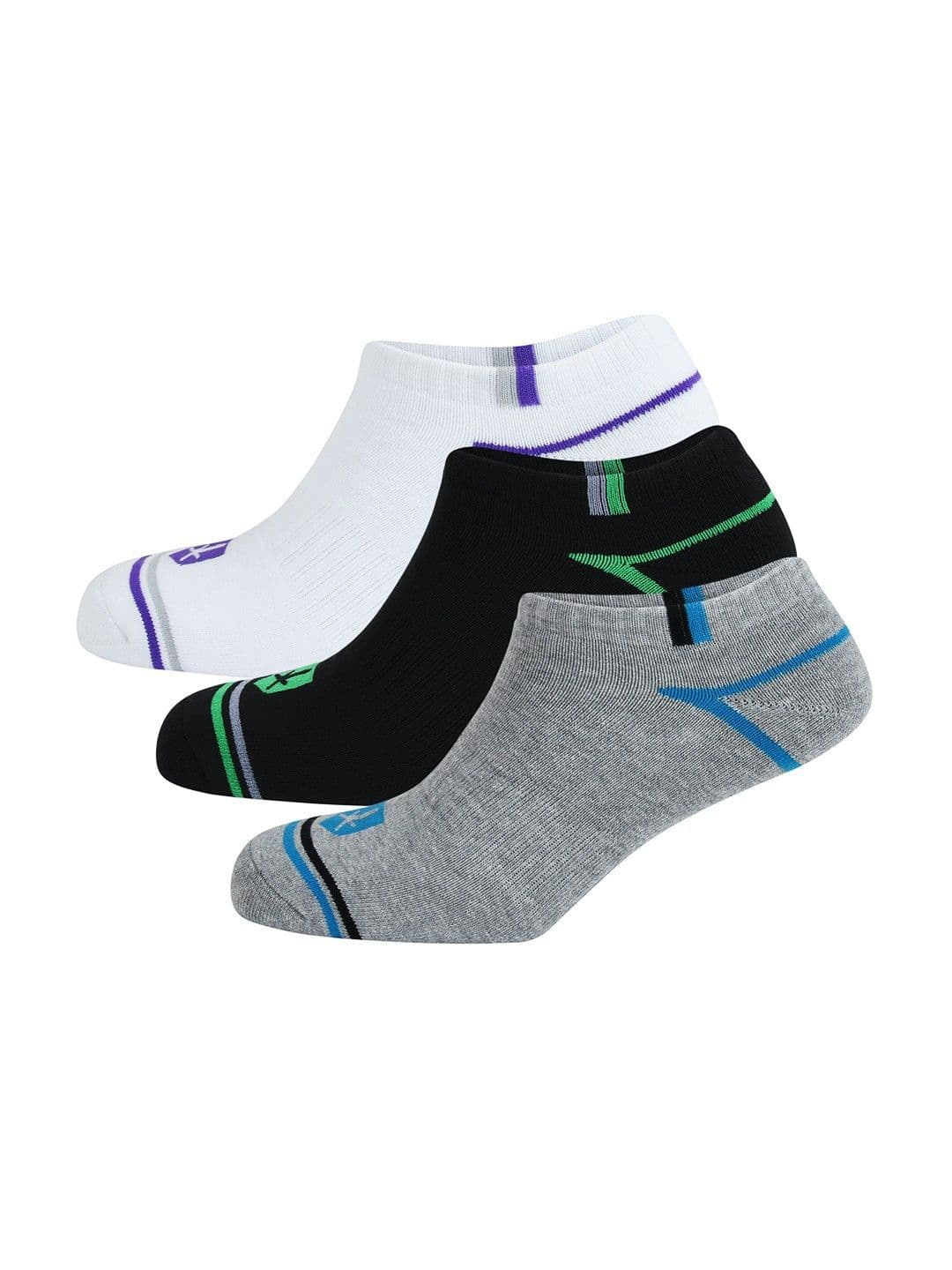 The Roadster Lifestyle Co Men Pack Of 3 Patterned Cotton Ankle-Length Socks - view 1