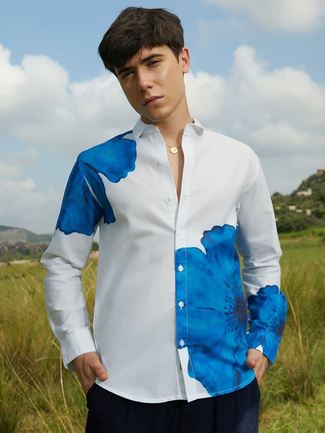 CAHOOT Men Relaxed Fit Spread Collar Floral Printed Cotton Casual Shirt - view 1
