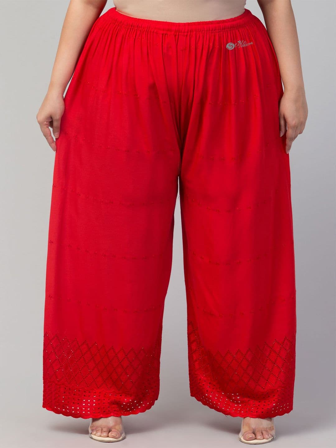 STYLE PREZONE Women Ethnic Motifs Embroidered Ethnic Palazzos - view 1