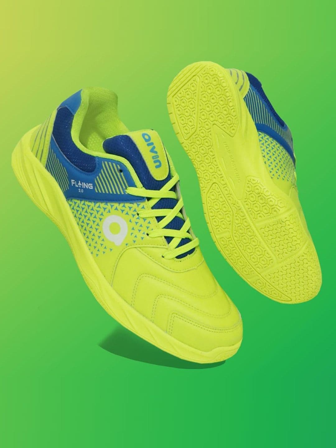 Aivin Men Green & Blue Flying 2.0 Badminton Shoes - view 1