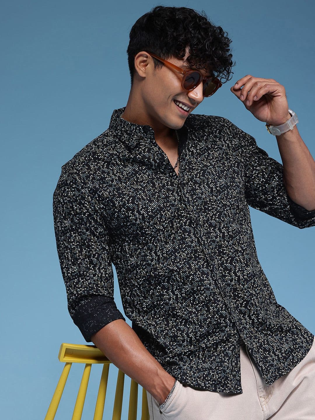 HERE&NOW Printed Pure Cotton Casual Shirt - view 1