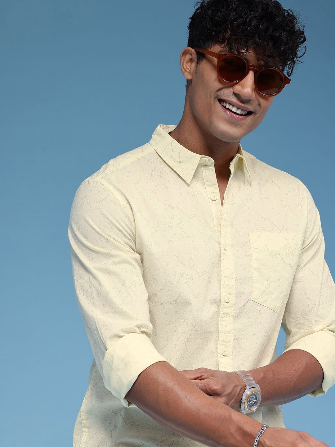 HERE&NOW Printed Pure Cotton Casual Shirt - view 1