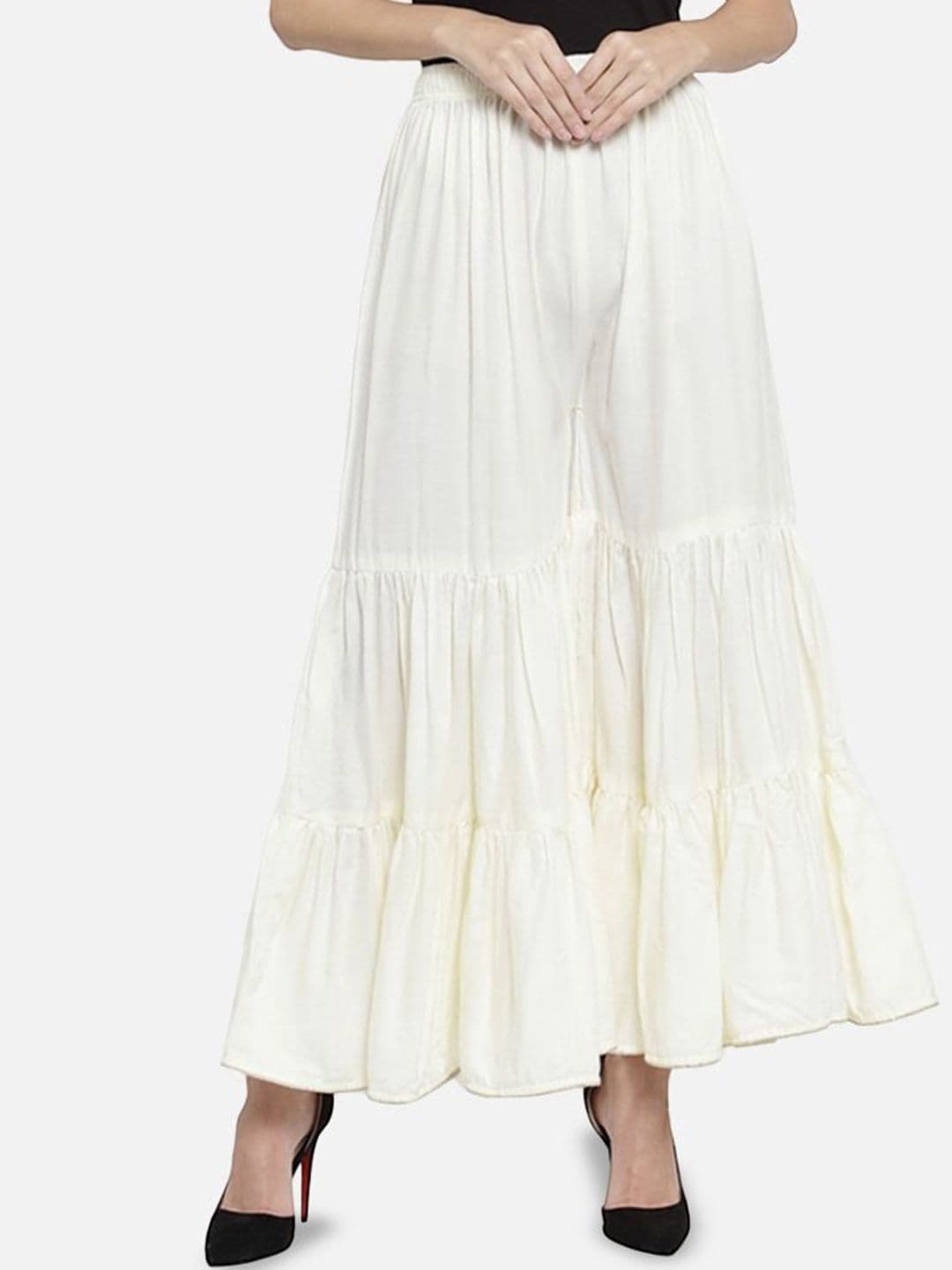 Moda Rapido Women Flared Tiered Sharara - view 1