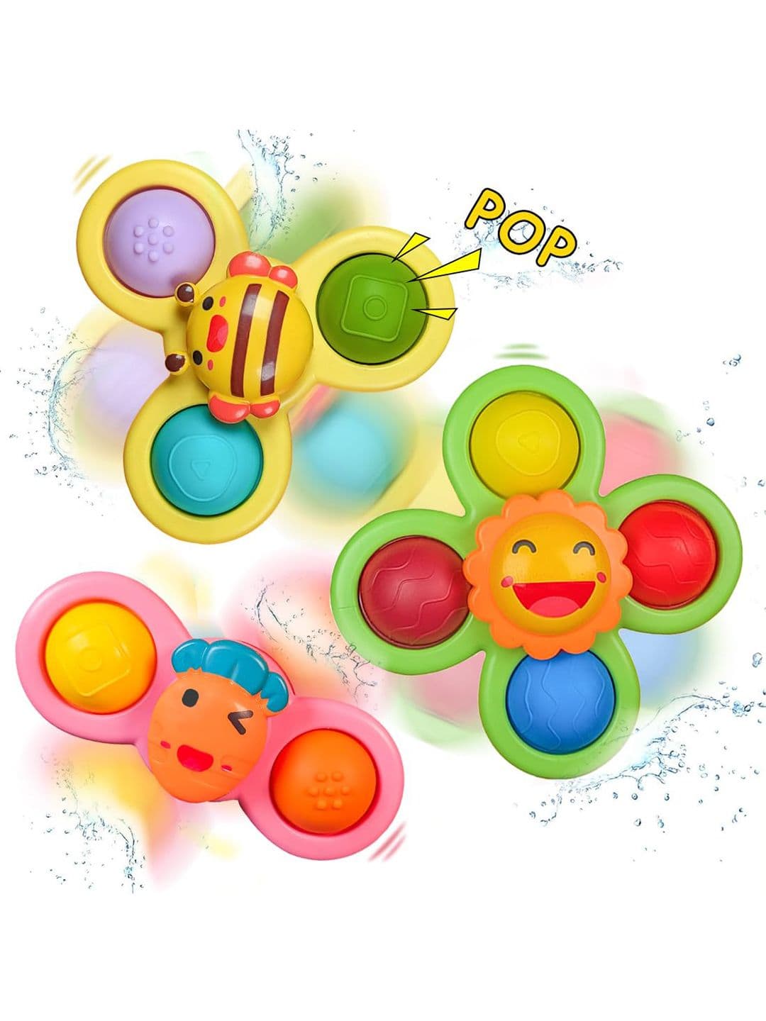 WEMBLEY Set of 3 Scratch Resistant Spinner Activity Toys and Games - view 1