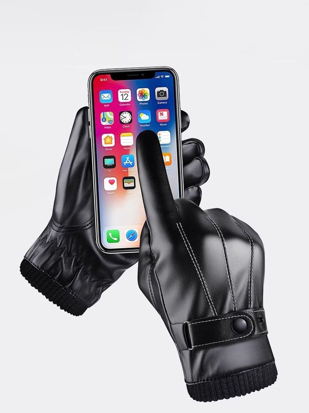 Alexvyan Men Line Snow & Wind Proof Riding Thermal Warm Winter Touch Screen Gloves