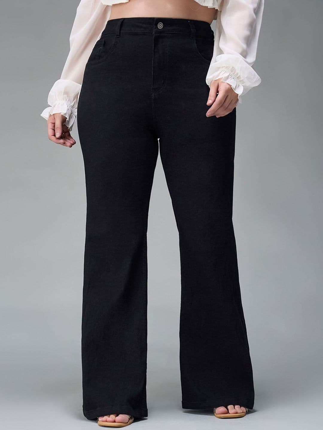 Miss Chase A+ Women Plus Size Wide Leg High-Rise Heavy Fade Stretchable Jeans - view 1