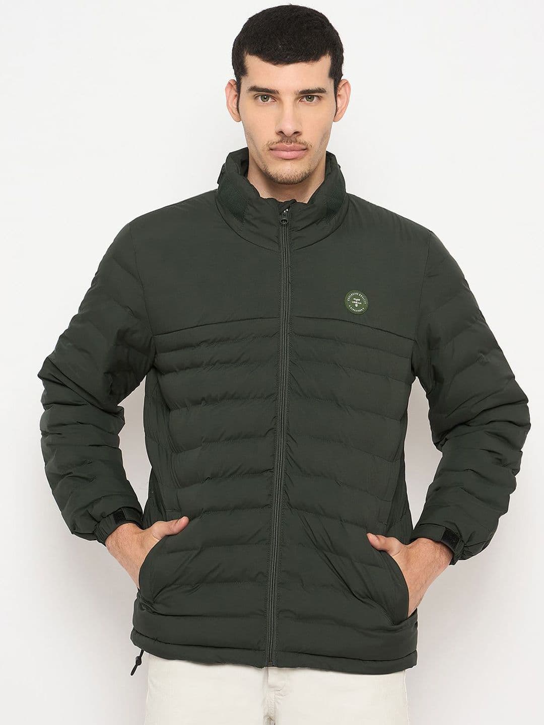 Duke Men Mock Collar Solid Casual Padded Jacket - view 1