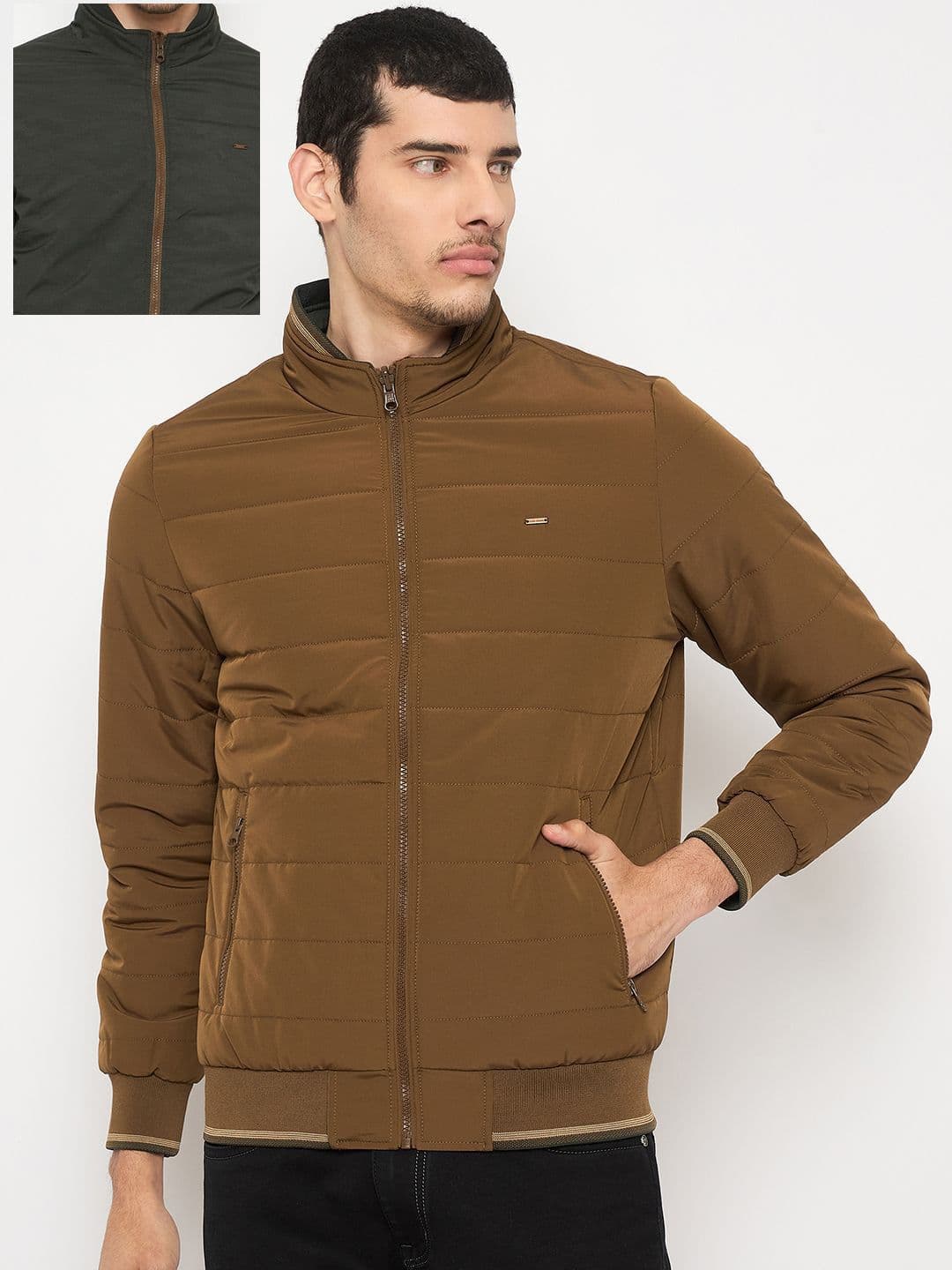 Duke Men Solid Reversible Padded Jacket - view 1