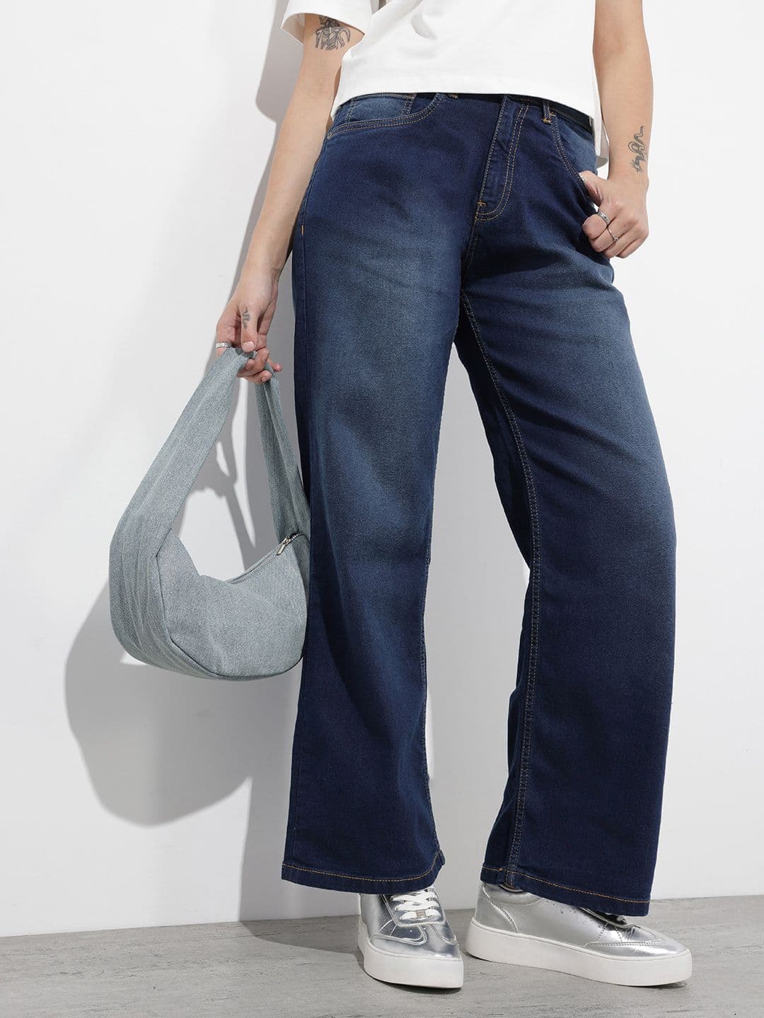 The Roadster Life Co. Women Straight Fit Light Fade Stretchable Jeans - view 1