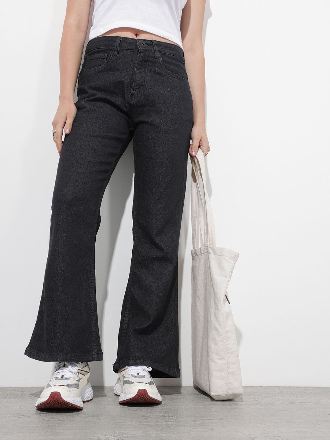 The Roadster Life Co. Women Flared High-Rise Light Fade Stretchable Jeans - view 1