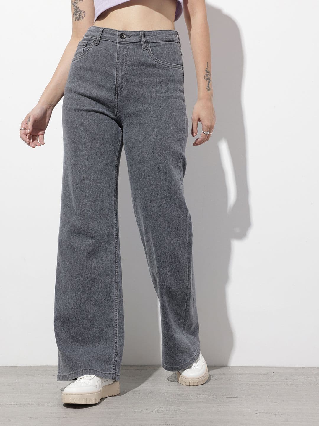 The Roadster Life Co. Women Wide Leg High-Rise Stretchable Jeans - view 1