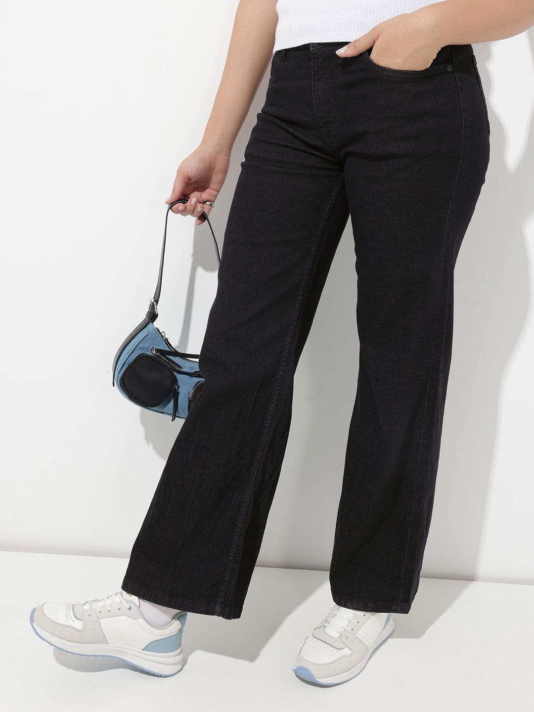 The Roadster Life Co. Women Wide Leg Stretchable Jeans - view 1