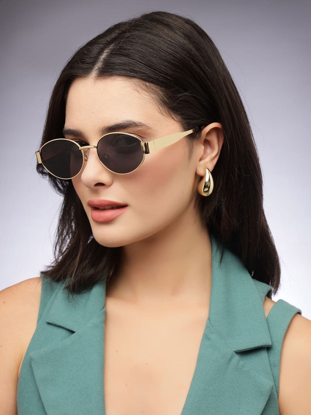 HASHTAG EYEWEAR Women Oval Sunglasses with UV Protected Lens - view 1
