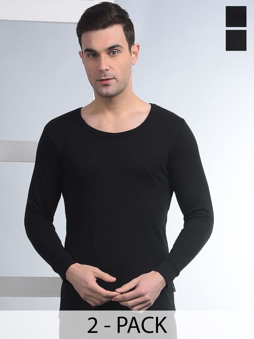 Force NXT Men Pack Of 2 Cotton Thermal Tops - view 1