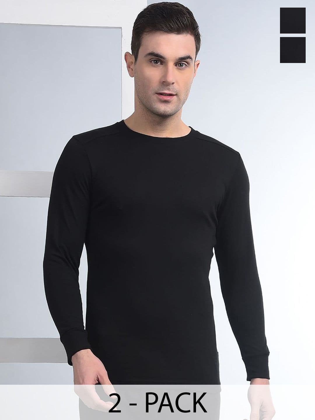 Force NXT Men Pack Of 2 Cotton Thermal Tops - view 1