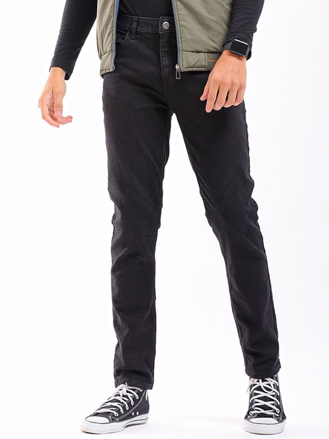 The Indian Garage Co Men Slim Fit Mid-Rise Clean Look Cotton Jeans - view 1
