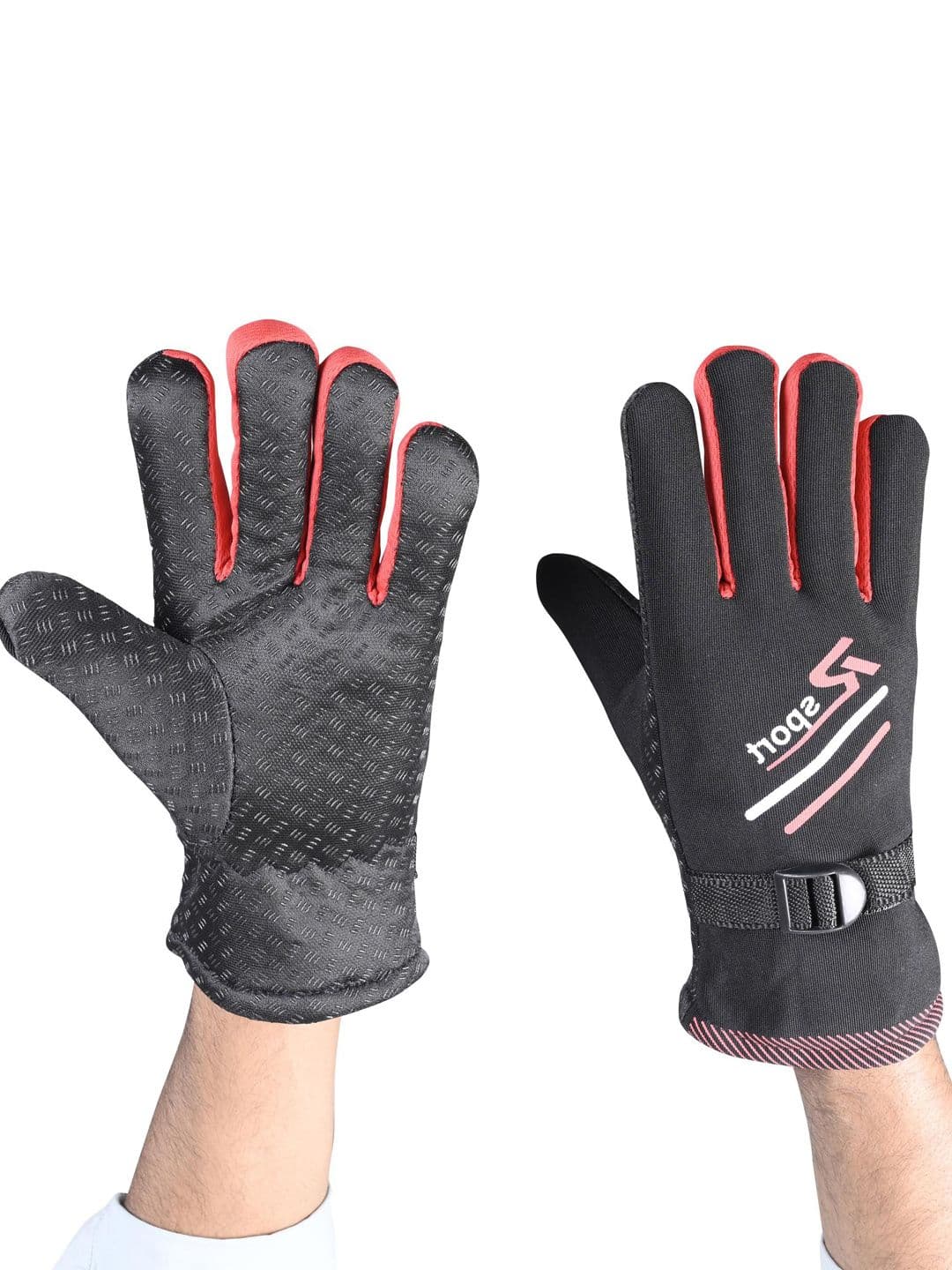 Calvadoss Men Patterned Winter Gloves - view 1