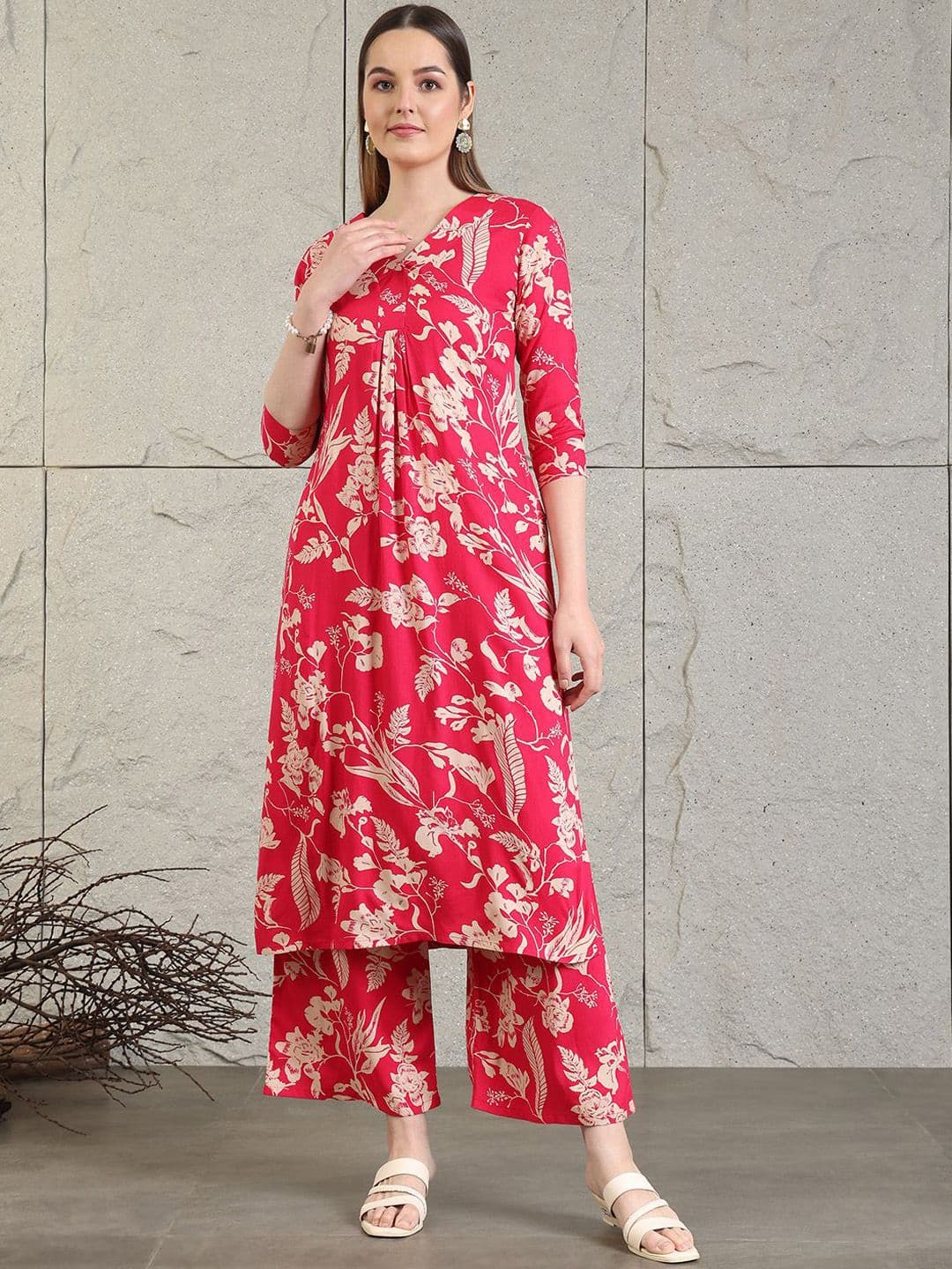 KALINI Women Floral Printed Regular Kurta with Palazzos - view 1